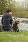 woman with Beagle-Mongrel