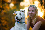 Labrador-Retriever-Shepherd in autumn