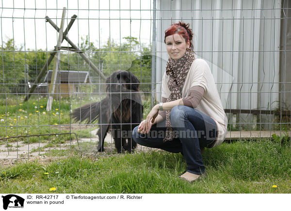 Frau im Tierheim / woman in pound / RR-42717