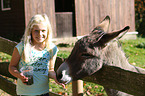 girl with donkey