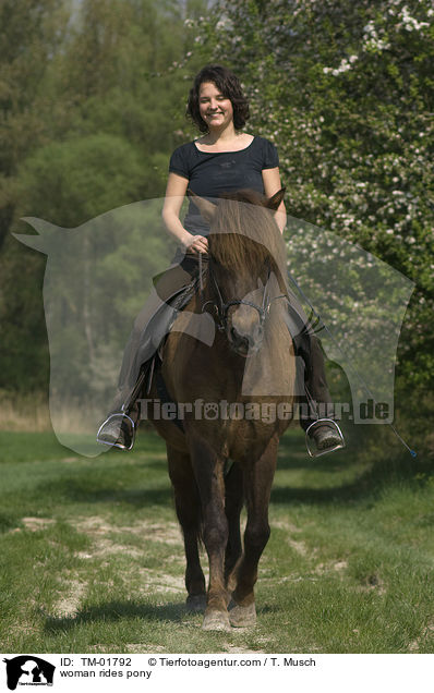 woman rides pony / TM-01792