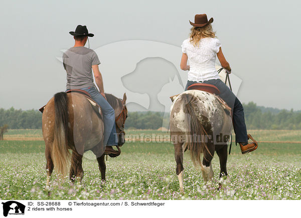 2 riders with horses / SS-28688
