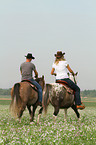 2 riders with horses