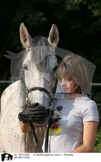 Mdchen mit Andalusier / girl with horse / IP-01292