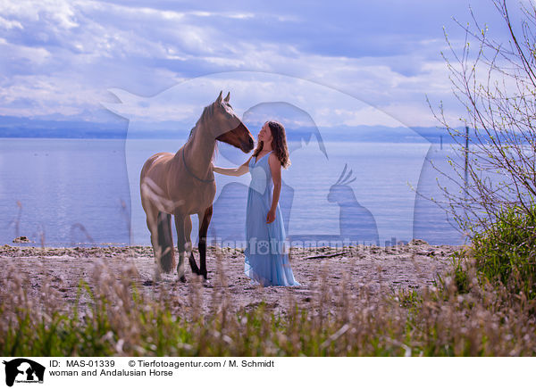 Frau und Andalusier / woman and Andalusian Horse / MAS-01339