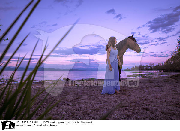 Frau und Andalusier / woman and Andalusian Horse / MAS-01381