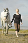 woman with Andalusian horse