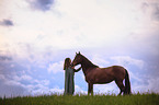 woman and Andalusian Horse