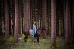 woman and Andalusian Horse