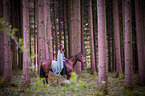 woman and Andalusian Horse