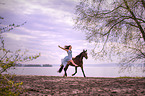 woman and Andalusian Horse