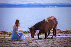 woman and Andalusian Horse