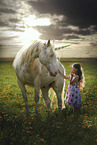 girl and Andalusian Horse