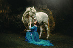 woman with andalusian horse