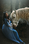 woman with andalusian horse