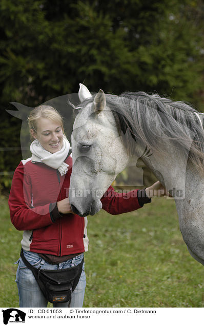 woman and arabian horse / CD-01653