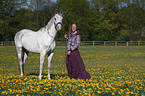 woman with arabian horse