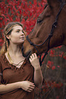 Indian woman with horse