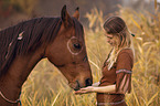 Indian woman with horse