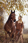 Indian woman with horse