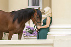 Arabian Horse with woman
