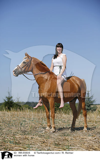Frau mit Arabohaflinger / woman with horse / RR-55605