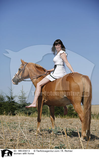 Frau mit Arabohaflinger / woman with horse / RR-55613