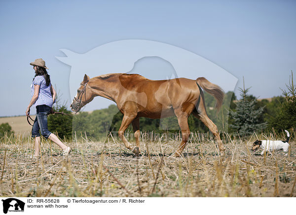 Frau mit Arabohaflinger / woman with horse / RR-55628
