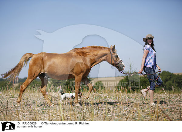 Frau mit Arabohaflinger / woman with horse / RR-55629