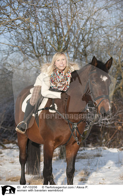 Frau mit Bayerischem Warmblut / woman with bavarian warmblood / AP-10206