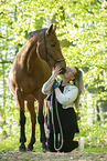 German riding horse in summer