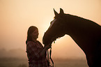 woman and warmblood