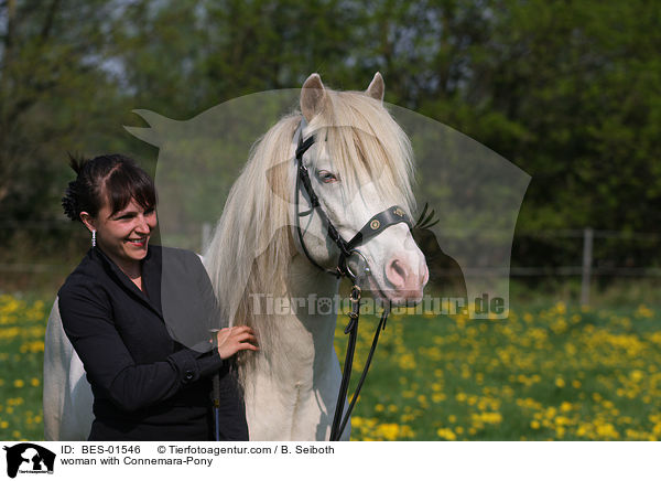 woman with Connemara-Pony / BES-01546
