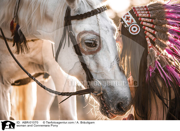 woman and Connemara Pony / ABR-01070