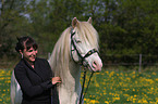 woman with Connemara-Pony