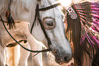 woman and Connemara Pony