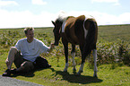 man with Dartmoor Hill Pony