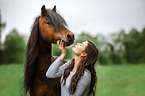 woman and Dartmoor Pony