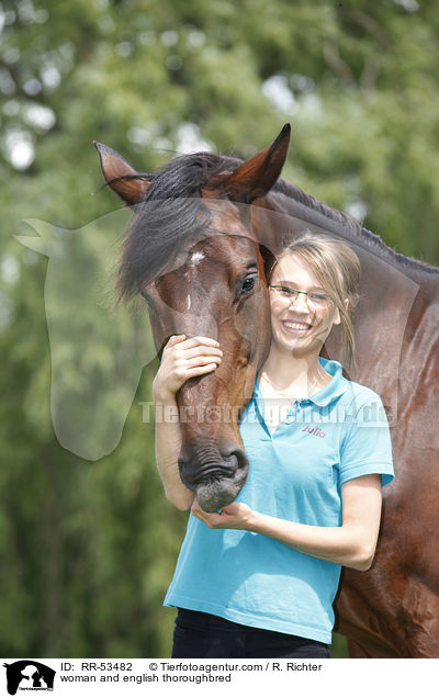 Frau und Englisches Vollblut / woman and english thoroughbred / RR-53482