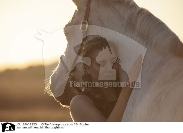 woman with english thoroughbred / SB-01223