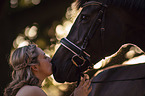 woman with english thoroughbred