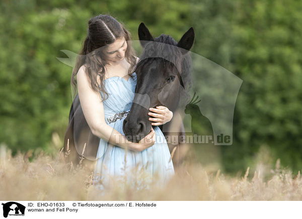 woman and Fell Pony / EHO-01633