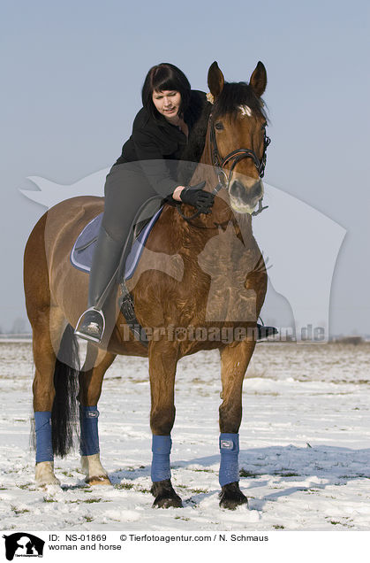 Frau und Freiberger / woman and horse / NS-01869