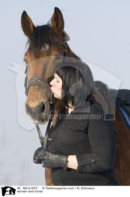 Frau und Freiberger / woman and horse / NS-01875