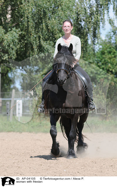 Frau mit Friesen / woman with friesian / AP-04105