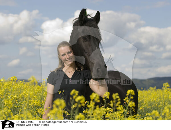 woman with Frisian Horse / NS-01958