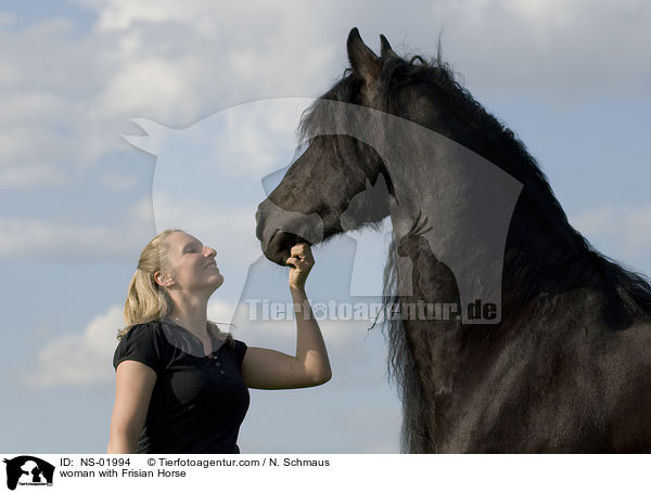 woman with Frisian Horse / NS-01994