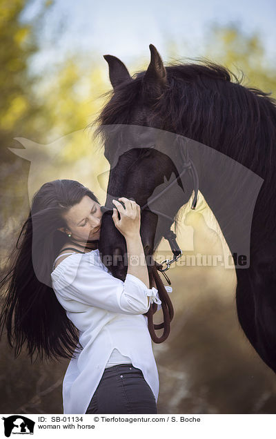 Frau mit Pferd / woman with horse / SB-01134