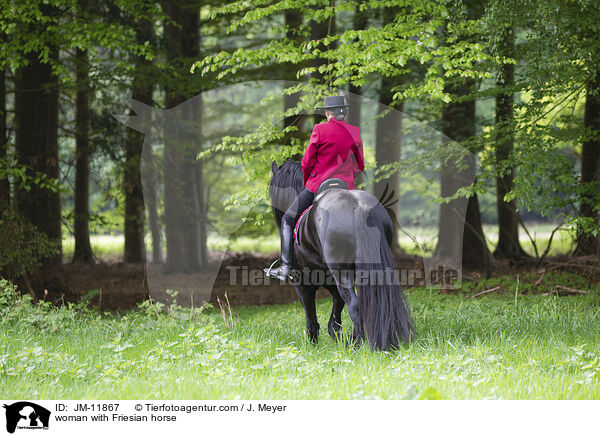 Frau mit Friese / woman with Friesian horse / JM-11867