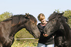 woman with horses